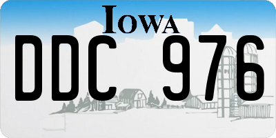 IA license plate DDC976