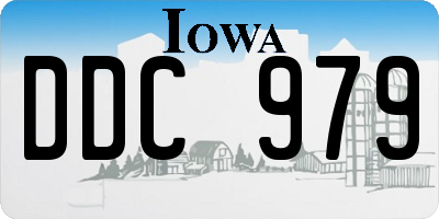 IA license plate DDC979