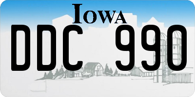 IA license plate DDC990