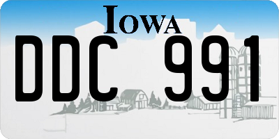 IA license plate DDC991