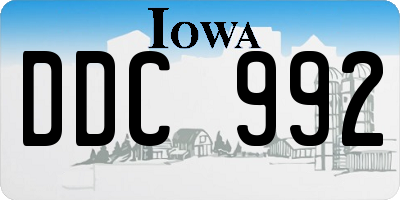 IA license plate DDC992