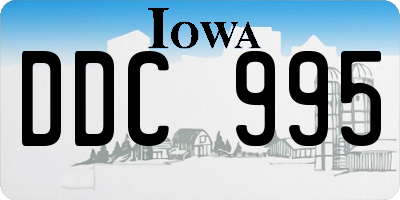 IA license plate DDC995