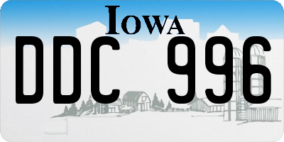 IA license plate DDC996
