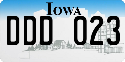 IA license plate DDD023