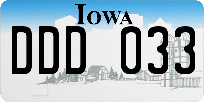 IA license plate DDD033