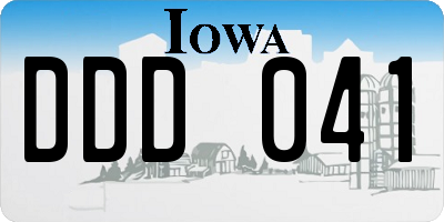 IA license plate DDD041