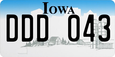 IA license plate DDD043