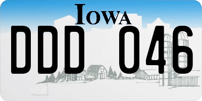 IA license plate DDD046