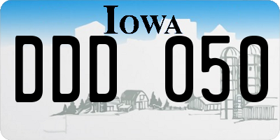 IA license plate DDD050