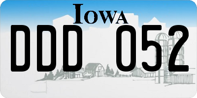IA license plate DDD052