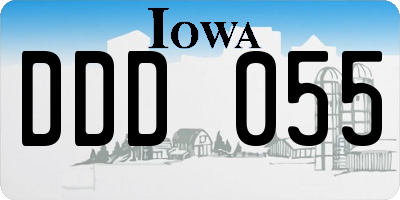 IA license plate DDD055