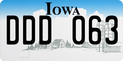 IA license plate DDD063