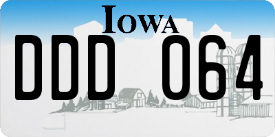 IA license plate DDD064