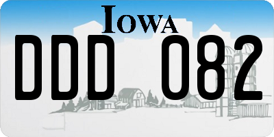 IA license plate DDD082