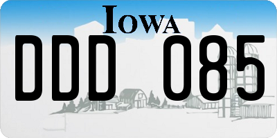 IA license plate DDD085