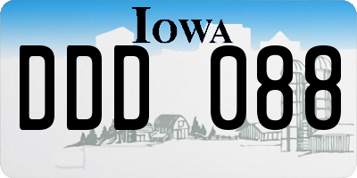 IA license plate DDD088