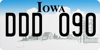 IA license plate DDD090