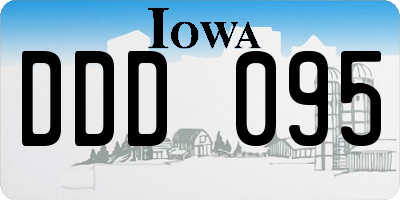 IA license plate DDD095