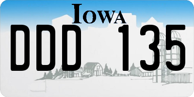 IA license plate DDD135