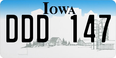 IA license plate DDD147