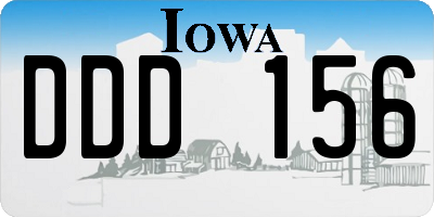 IA license plate DDD156