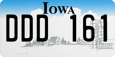 IA license plate DDD161