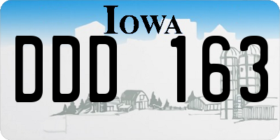 IA license plate DDD163