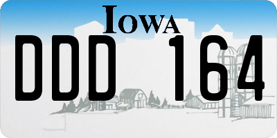 IA license plate DDD164