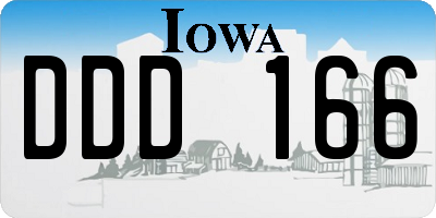 IA license plate DDD166
