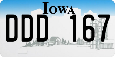 IA license plate DDD167