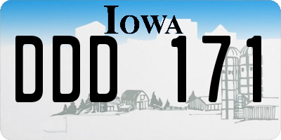 IA license plate DDD171