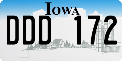 IA license plate DDD172