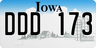 IA license plate DDD173