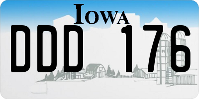 IA license plate DDD176