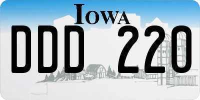 IA license plate DDD220
