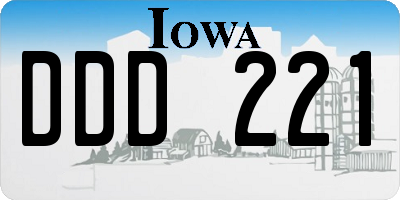 IA license plate DDD221