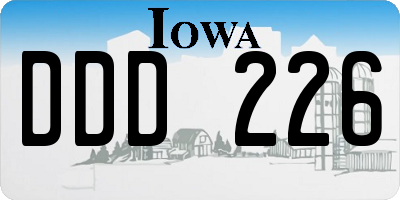 IA license plate DDD226