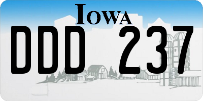IA license plate DDD237