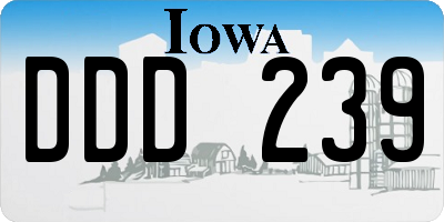 IA license plate DDD239