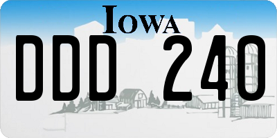 IA license plate DDD240
