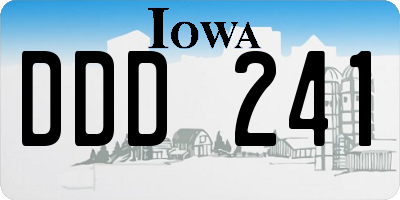 IA license plate DDD241