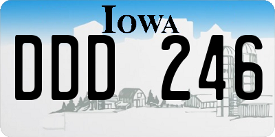 IA license plate DDD246