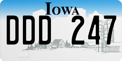 IA license plate DDD247