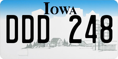 IA license plate DDD248