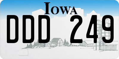 IA license plate DDD249