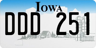 IA license plate DDD251