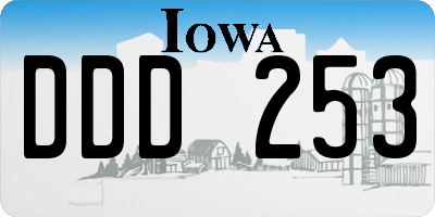 IA license plate DDD253