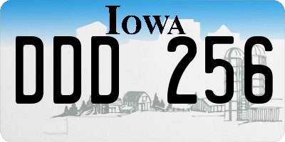 IA license plate DDD256