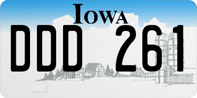 IA license plate DDD261