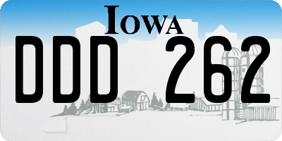 IA license plate DDD262